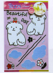 puppy Glitter Puffy Sticker