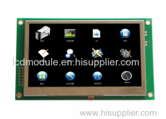 4.3-inch TFT LCD Module Display Support Multi-page DDR RAM, Embedded 4-wire Resistive Touch Panel