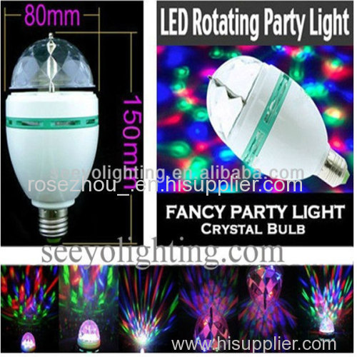 disco bulb 3w full color rotating lamp led bulbs