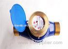 Horizontal Type Cold Brass Water Meter With ISO 4064 Class B , Multi Jet