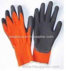 Wrinkle Finish Knitted Seamless Fluorescent Nylon Liner Warm Winter Gloves