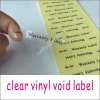 Clear Vinyl warranty label sticker
