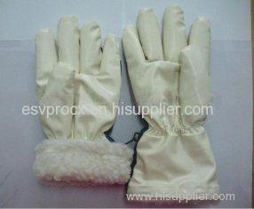 Customized Cut Resistance Latex Coated Warm Winter Gloves With Nitrile Impregnation Palm