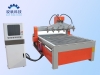 multi-heads cnc router with rotary axis system