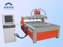 multi-heads cnc router with rotary axis system