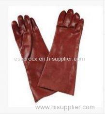 L Mens Abrasion Resistance Interlock Cotton Liner PVC Coated Gloves