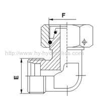 Hydraulic fittings 90 degree elbow reducer tube adapter with swivel nut 2C9/2D9