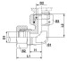 Hydraulic adapter with cutting ring and nut 2C9/2D9