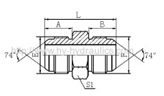 male 74 cone JIC hydraulic Adapters