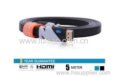 5m 2.0v High Speed Flexible HDMI Flat Cable for DVD and HDTV