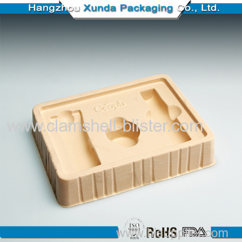 Plastic blister cosmetic cavity flocking tray