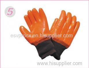 XL Tear Resistance Double Dipped Industrial Protective Gloves With PVC Fully Coated