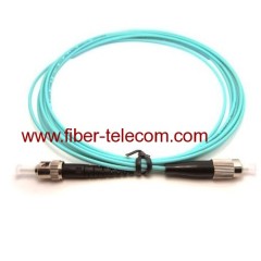 ST-ST OM3 Multi mode Simplex AQUA Fiber Optic Patch Cord