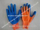 13G Polyester Latex Coated Gloves Crinkle for Construction Use
