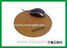 Round Non Slip Fake Gel Wrist Rest PU Leather Mouse Pad For Gamer