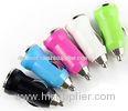 5V 500mA 12V USB Car Chargers For Navigation System , Plastic Color Case