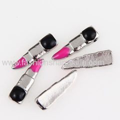 Platinum Plated Enamel Alloy Lipstick , Lol talk bubble, Handbag with Crystal Floating Locket Charms Wholesale