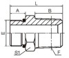 Carbon steel SAE o ring boss/ BSPT male Adapter 1OT-SP