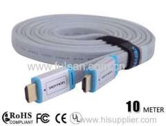 10m High Quality flat hdmi cable 1.4 for wholeseller