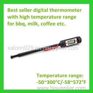 Food probe high range high accuracy digital thermometer