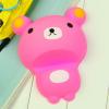 Muti-color small bear shape silicone mobile phone table holder