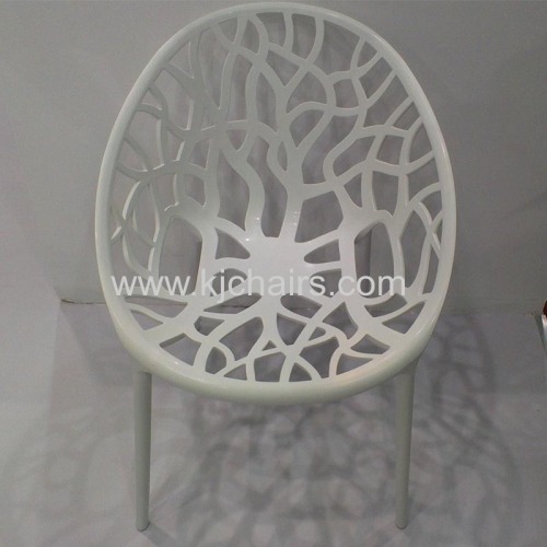 white plastic leisure chair