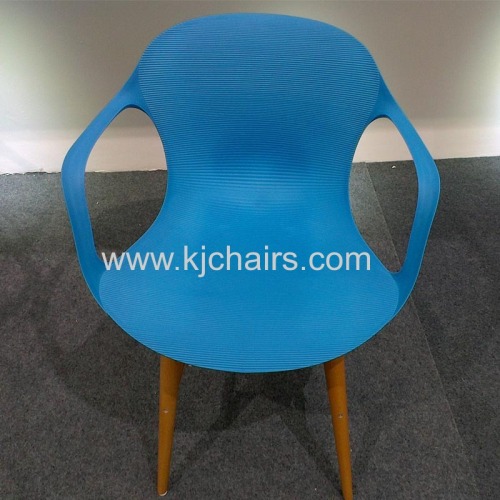 green pp plastic seat with chrome frame chair