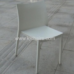 white PP plastic dining chair