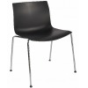 black pp plastic seat with chrome frame chair