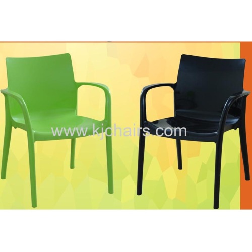 PP plastic chair with armrest