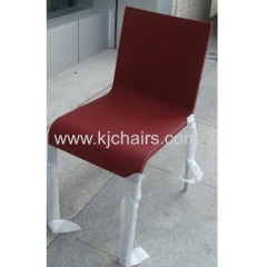 high quality pu seat with aluminum leg chair