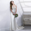 GEORGE BRIDE sexy halter beaded embroidery Satin Rosario Crepe Back wedding dress