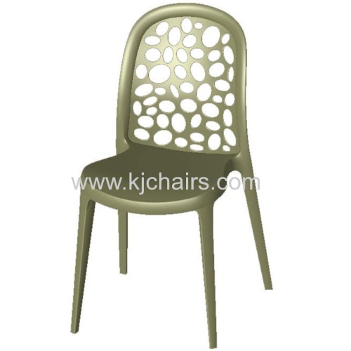 Fashion candy color pink durable pp Plastic Chair