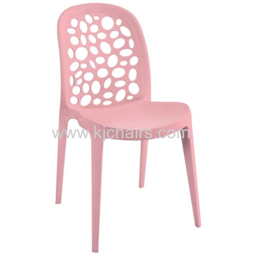 Fashion candy color pink durable pp Plastic Chair