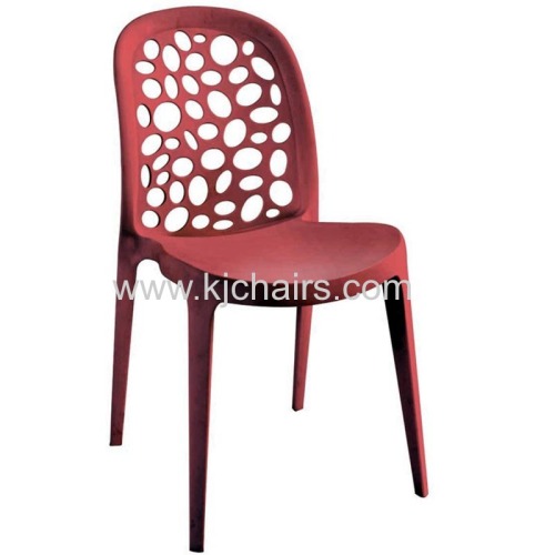 Fashion candy color pink durable pp Plastic Chair