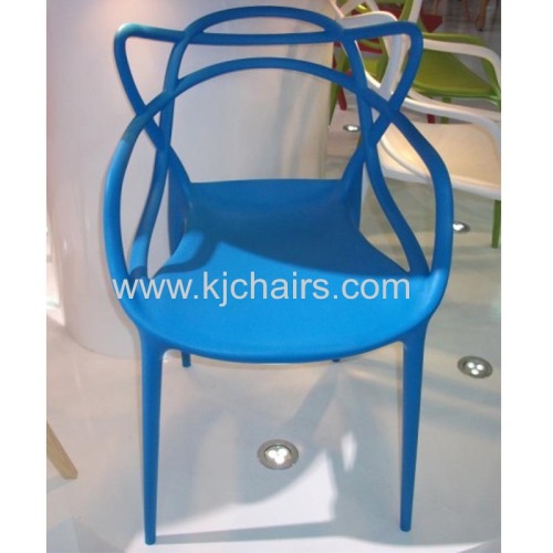 green pp plastic seat with chrome frame chair