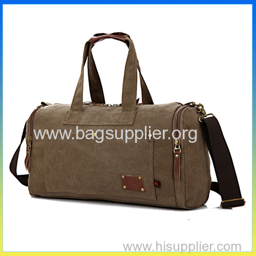 Popular vintage canvas leisure travel bags best carry on duffle bags