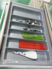 ABS material Gray color cutlery tray ,