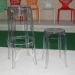 transparent PC round barstool without adjustable