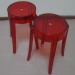 transparent PC round barstool without adjustable