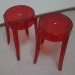 transparent PC round barstool without adjustable