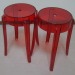 transparent PC round barstool without adjustable