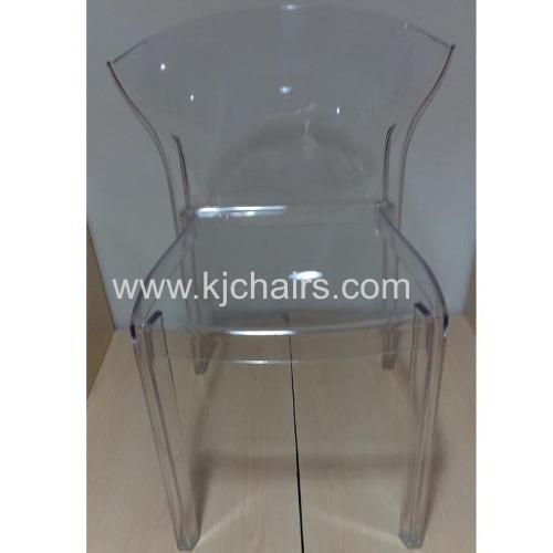 Favorites Compare Transparent purple acrylic rotundity backrest armless hotel dining chair