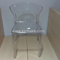 Modern clear PC plastic dining chairs