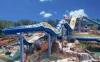 Giant Green High Speed Aqua Park Slide / Water Roller Coaster Games for Spray Park Equipment