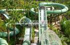 Holiday Resort Fiberglass Slide Water Park / Water Roller Coaster for Summer Entertainment 21m