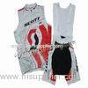 2011 Scott WhiteRed Cycling Vest and Bib Shorts Set