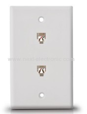 FACE PLATE SINGLE RJ14 WITH WIRE