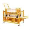 Adjustable Wooden Baby Cot Bed Cribs with Small Cradle Inside