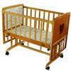 Solid Wood Automatic Baby Swing Bed With Brakes Wheels , Modern Baby Cribs